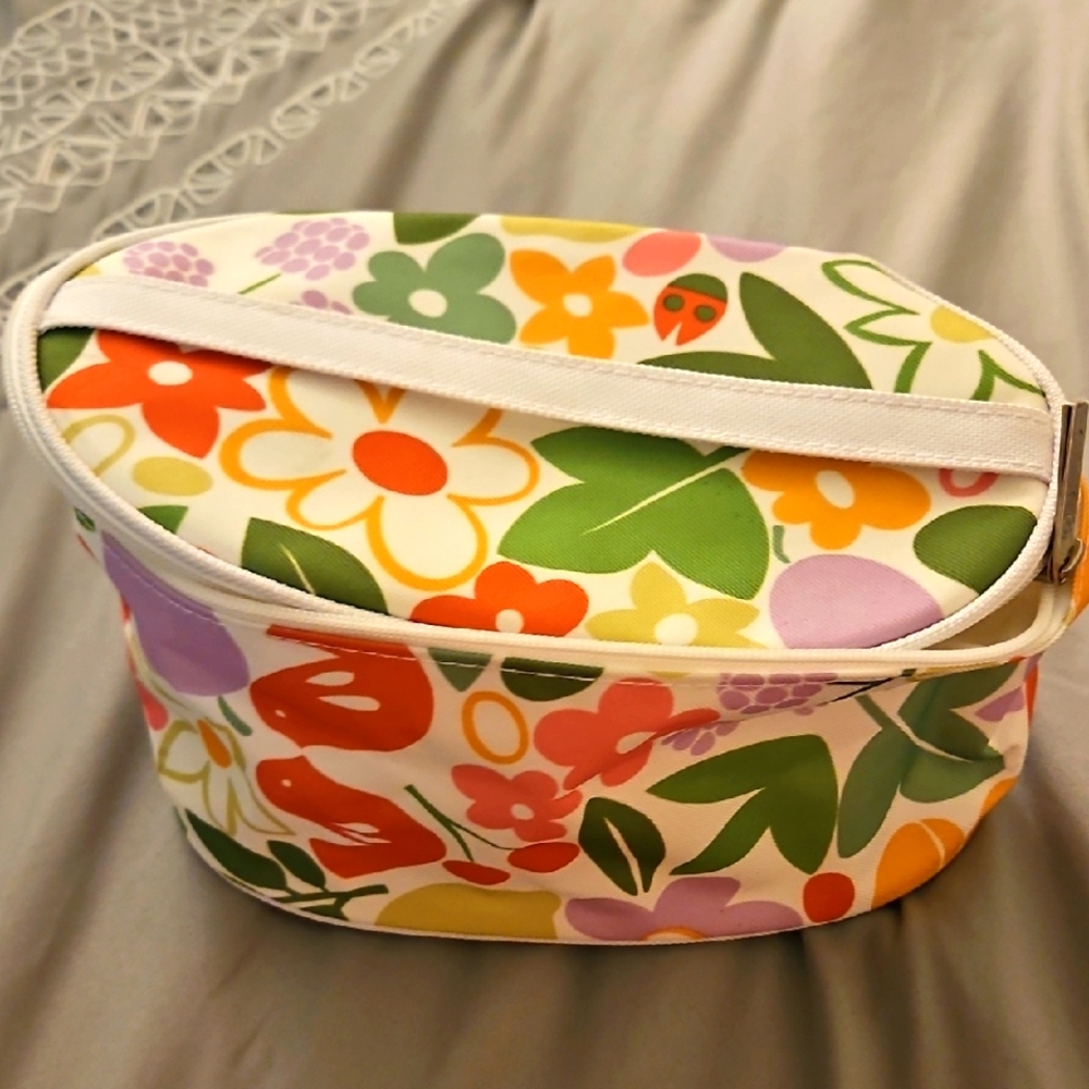 Clinique Ladybug Pastel Floral Cosmetic Bag